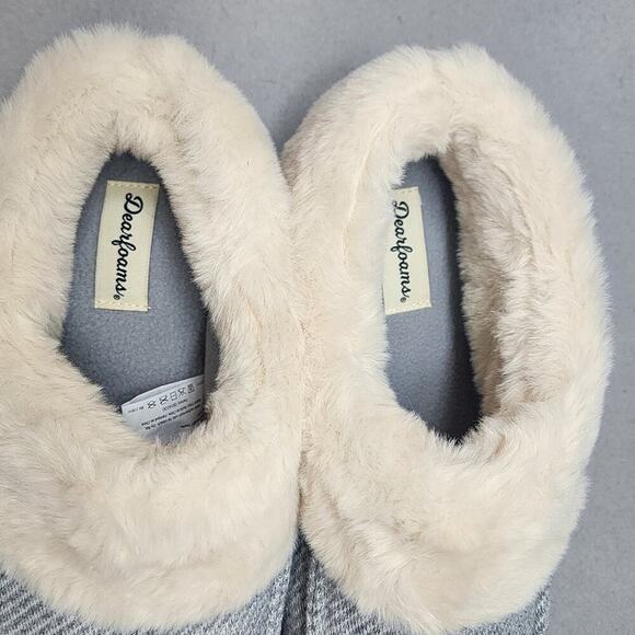 Dearfoams Women's Slide Scuff Slippers with Memory Foam (Large (9-10), Grey NWOB - Picture 7 of 8